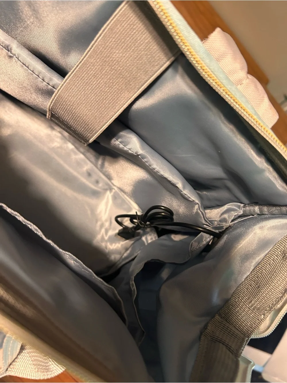 Cream & Light Blue women’s Backpack Tote - Unbranded